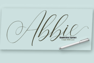 Abbie: A Floral Hand-Lettered Calligraphy Script