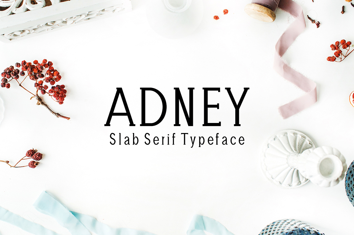 Adney Slab Serif Typeface: Creative Displays with Character