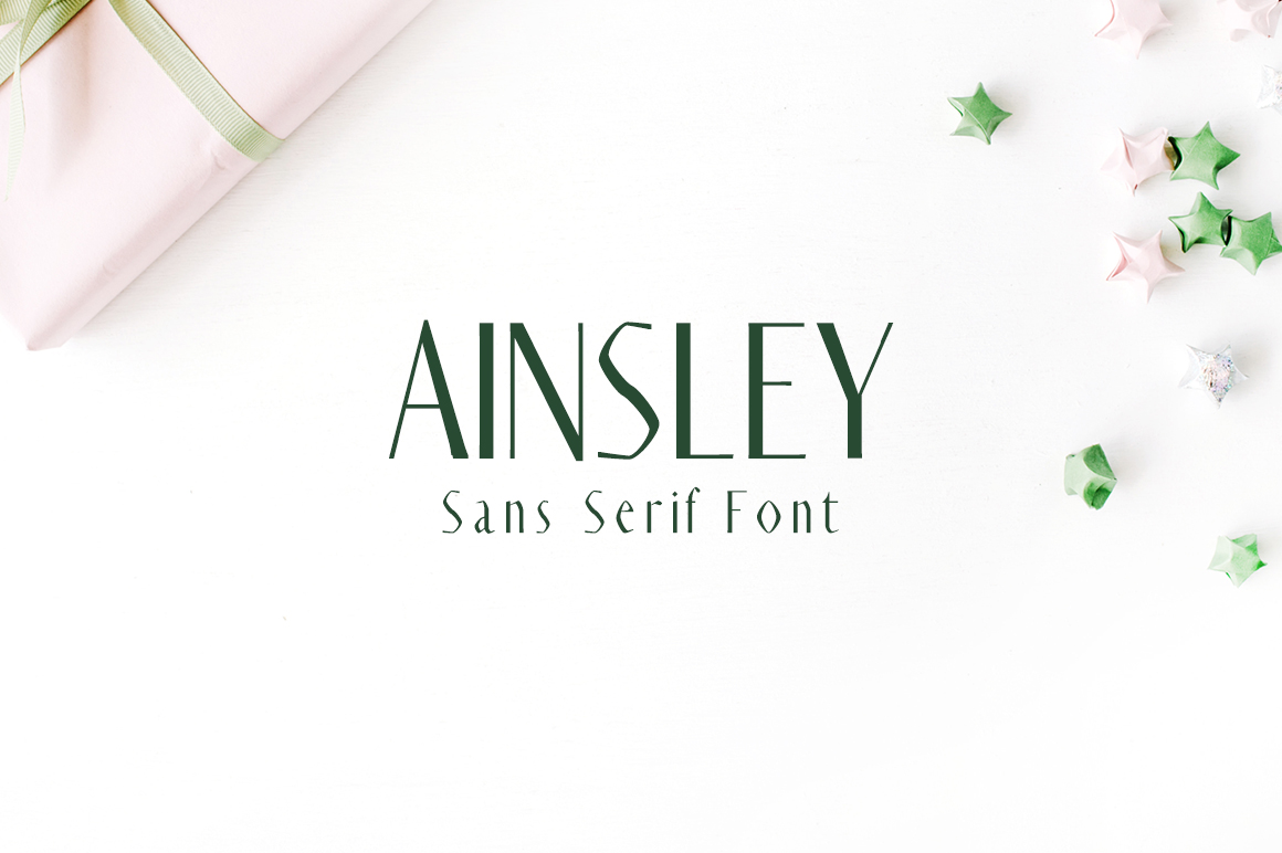 Ainsley Sans Serif: Straight Lines, Clean Design