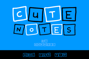Cute Notes: A Playful Hand-Drawn Font for Kid-Centric Design Projects